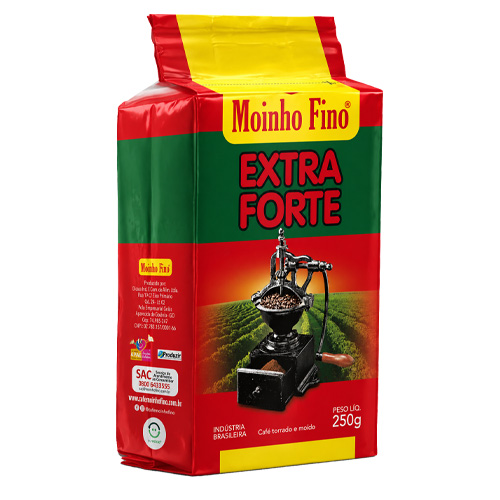 Café Torrado e Moído Moinho Fino Extra Forte À Vácuo 250g
