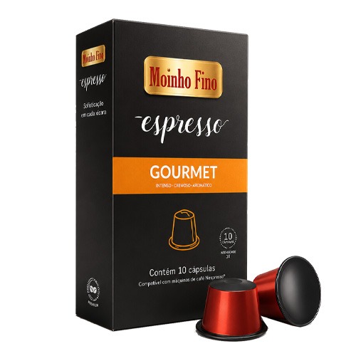 Café em Cápsula Moinho Fino Gourmet Espresso 10 unid.