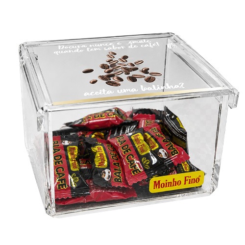 Porta Balas de Café em Acrílico