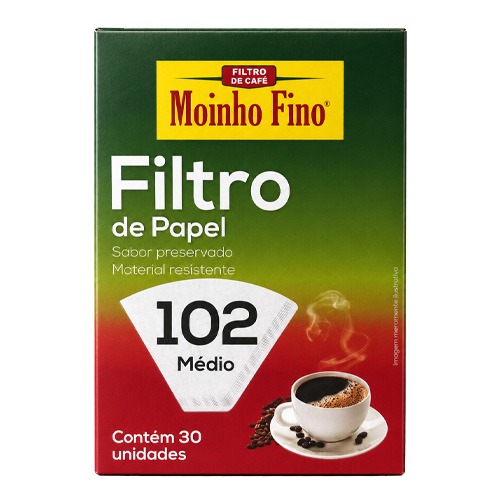 Filtro de Papel 102 para Café – Moinho Fino com 30 unidades
