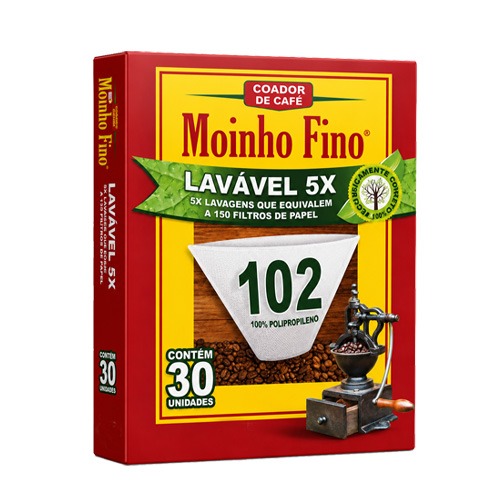 Filtro Lavável 102 para Café – Moinho Fino com 30 unidades