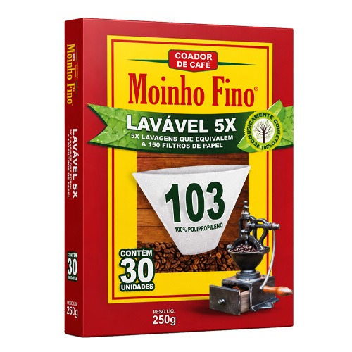 Filtro Lavável 103 para Café – Moinho Fino com 30 unidades