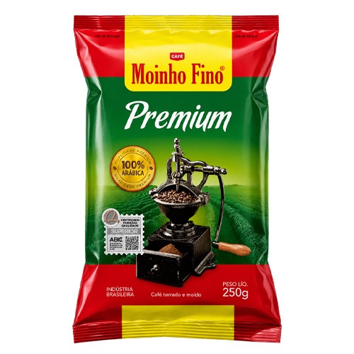 Café Torrado e Moído Moinho Fino Premium 250g