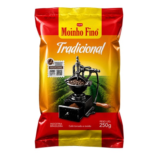Café Torrado e Moído Moinho Fino Tradicional 250g