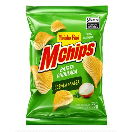 Batata MChips Ondulada 30g - Cebola & Salsa