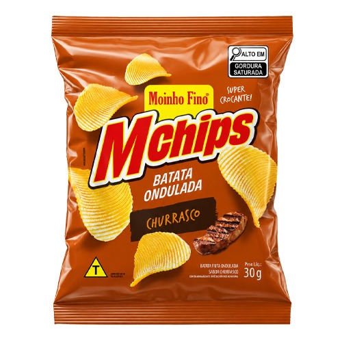 Batata MChips Ondulada 30g - Churrasco