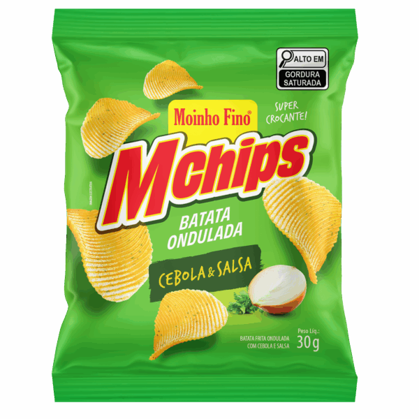 Batata MChips Ondulada 30g - Cebola & Salsa