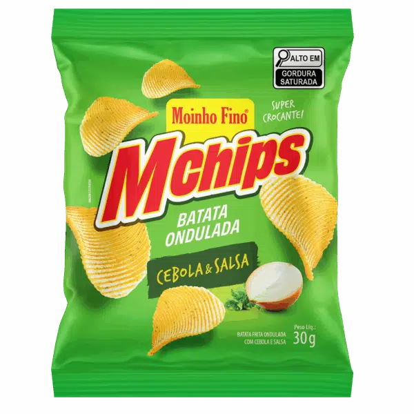 Batata MChips Ondulada 30g - Cebola & Salsa