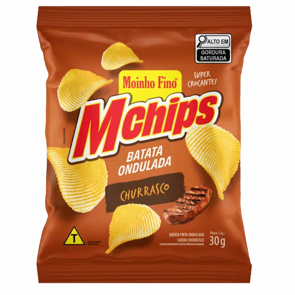 Batata MChips Ondulada 30g - Churrasco